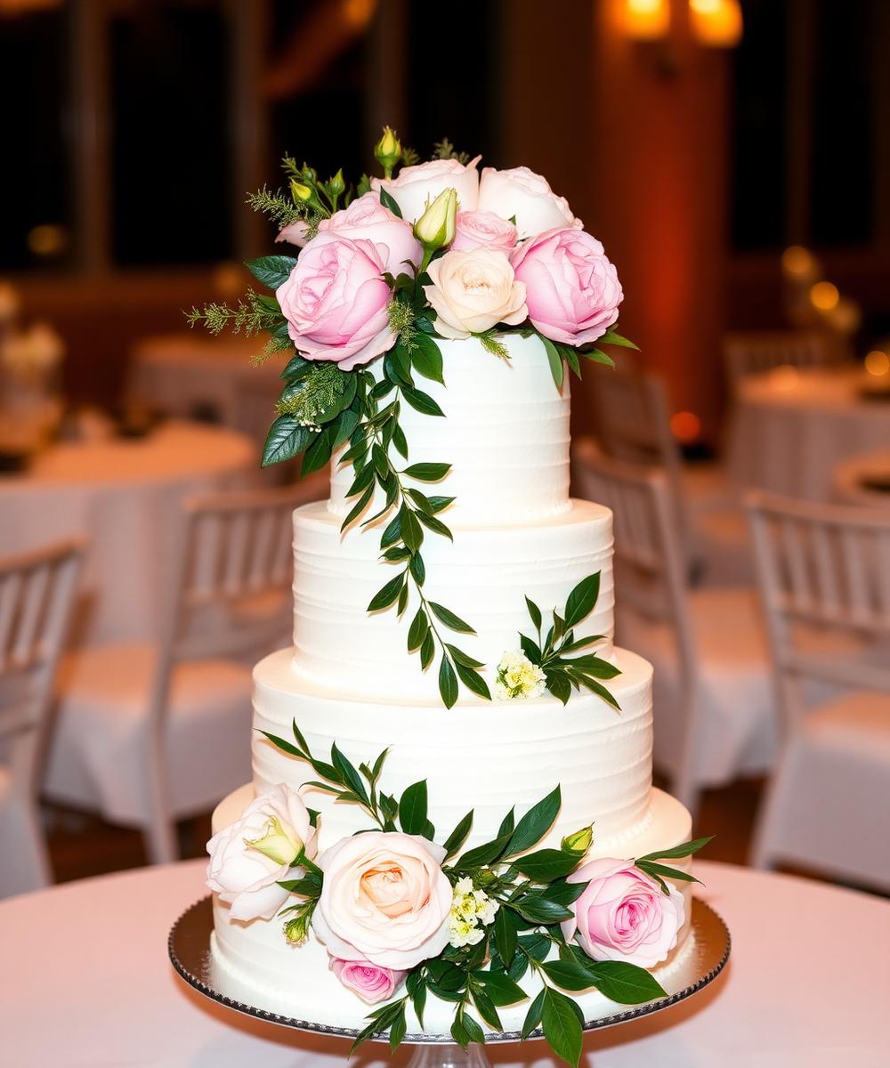 June Cascading Cake Florals